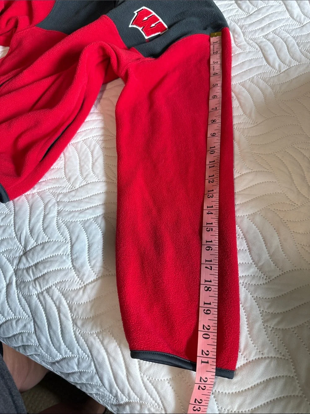 Rivalry Threads Red and Gray Hooded Fleece Jacket - Kids